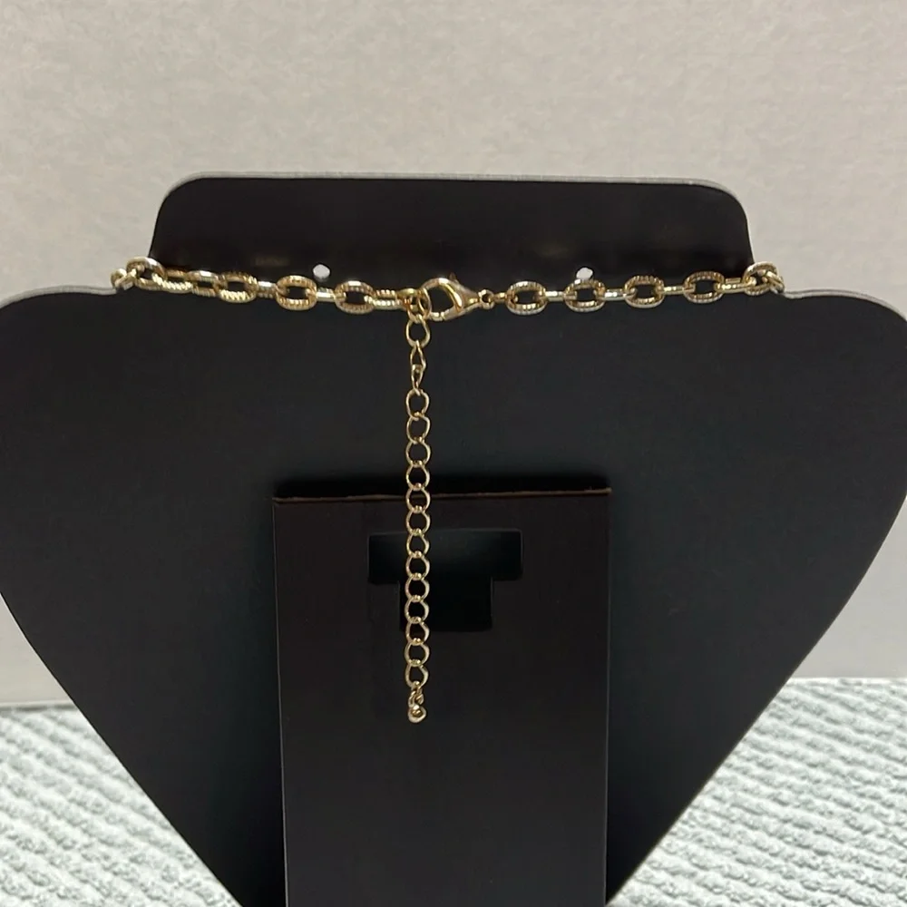 Bold Red and Gold Statement Necklace - Picture 4 of 7